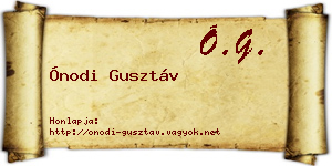 Ónodi Gusztáv névjegykártya